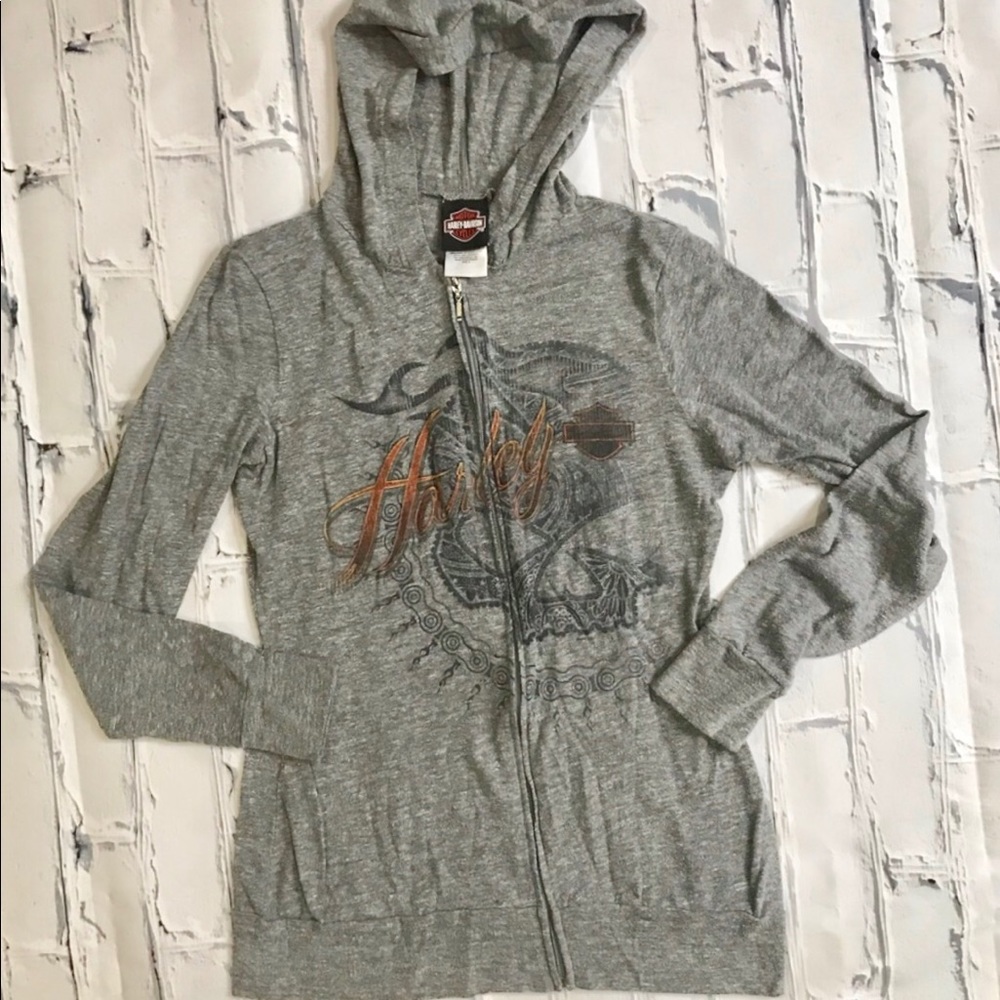 Harley Davidson Gray Hoodie